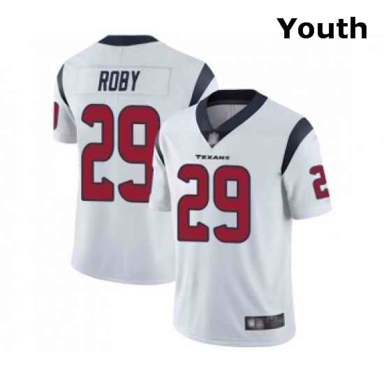 Youth Houston Texans 29 Bradley Roby White Vapor Untouchable Limited Player Football Jersey